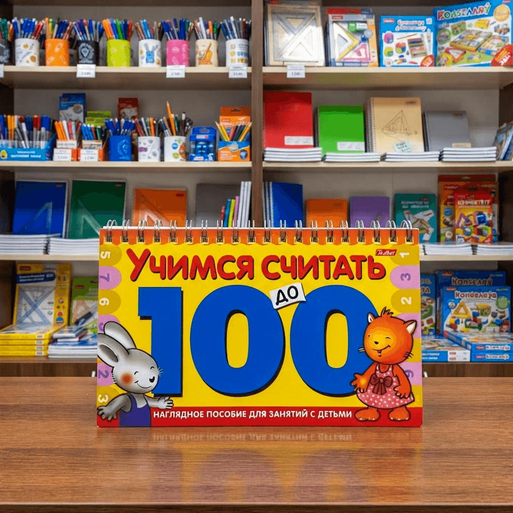 Учимся считать до 100 карточки A6 purjinli HATBER