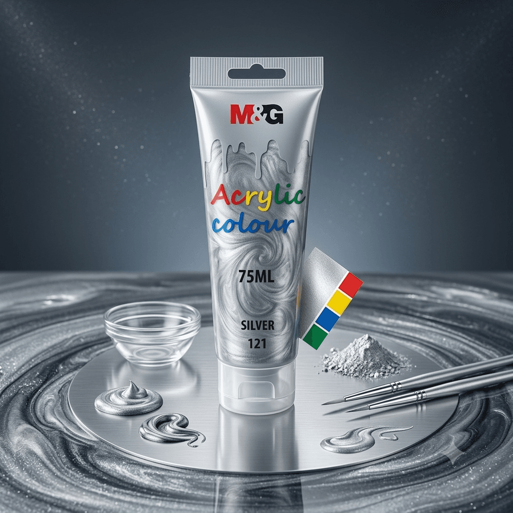 Kraska acrylic 75ml M&G silver 121