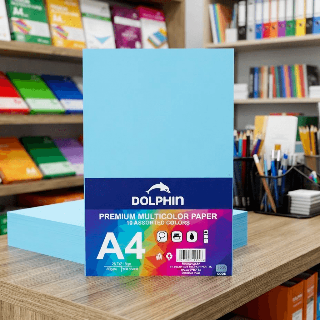 Premium MultiColor Paper Dolphin  100sheet  2298