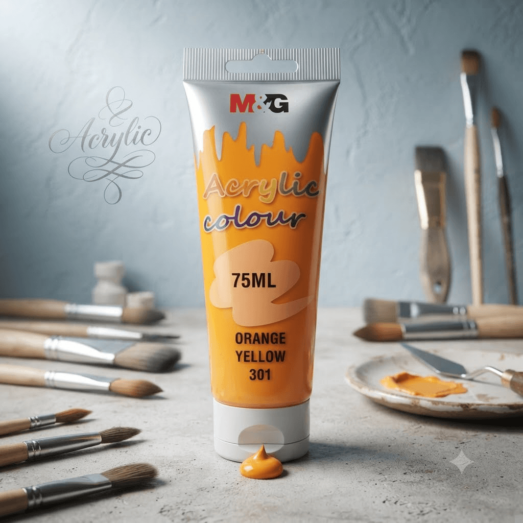 Kraska acrylic 75ml M&G orange yellow 301