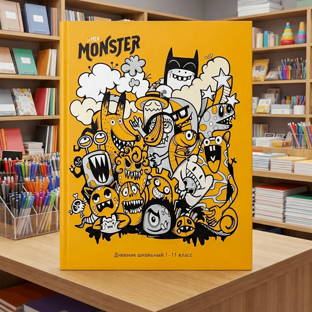 Дневник для 1-11кл. 40л А5ф тв.переплет глянц. ламин.little monster — 5