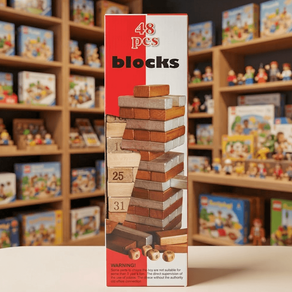 Jengo oyun 48pcs agac BLOCK