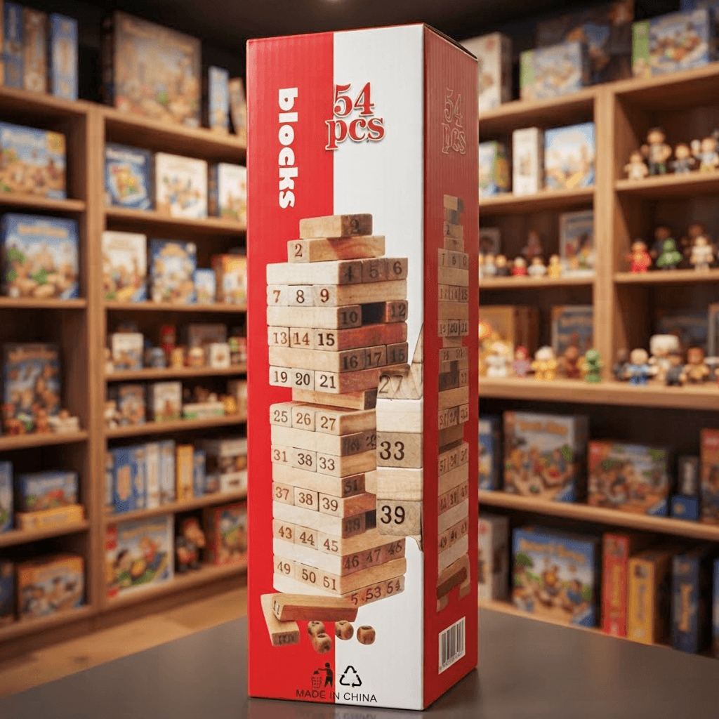 Jengo oyun 54pcs agac BLOCK