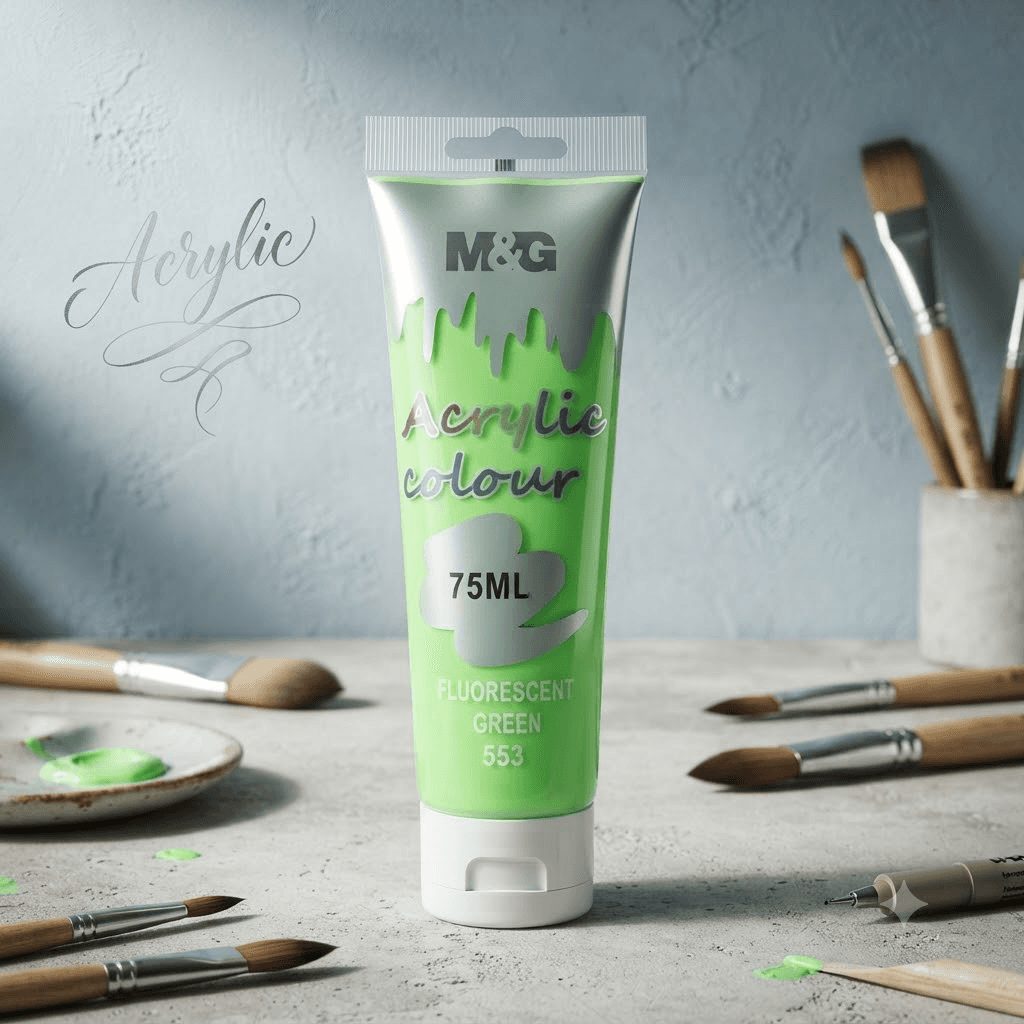 Kraska acrylic 75ml M&G fluorescent green 553