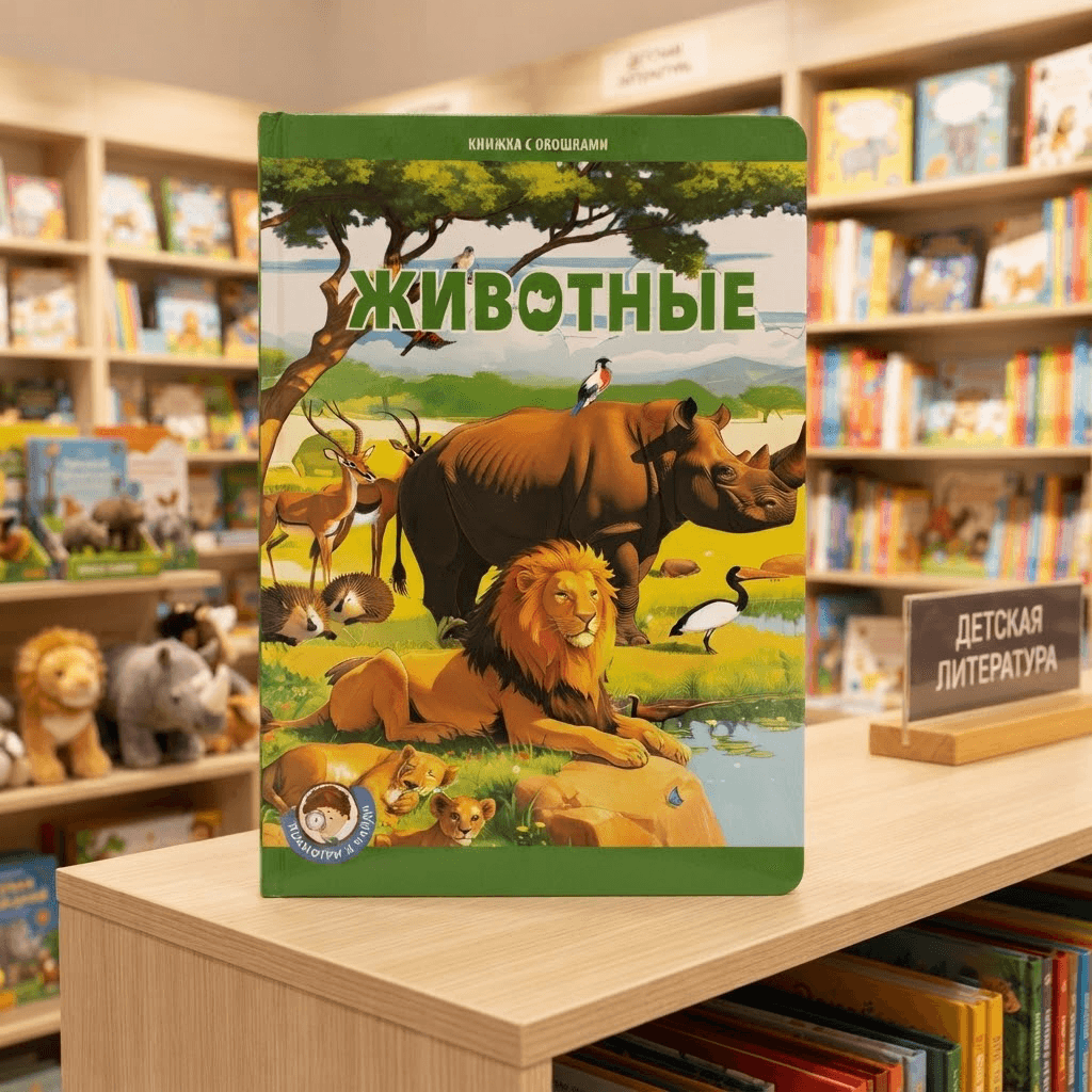 Книжка с Окошками Животные А4