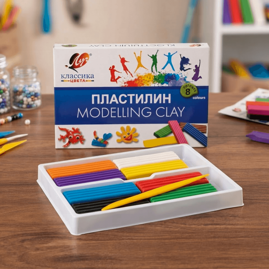 Plastilin 8-renkli klassika Луч