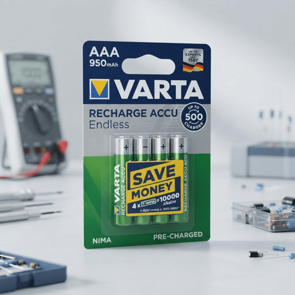 Аккумуляторная батарейка VARTA AAA 950mAh Recharge ACCU Power (Модель: 56638)