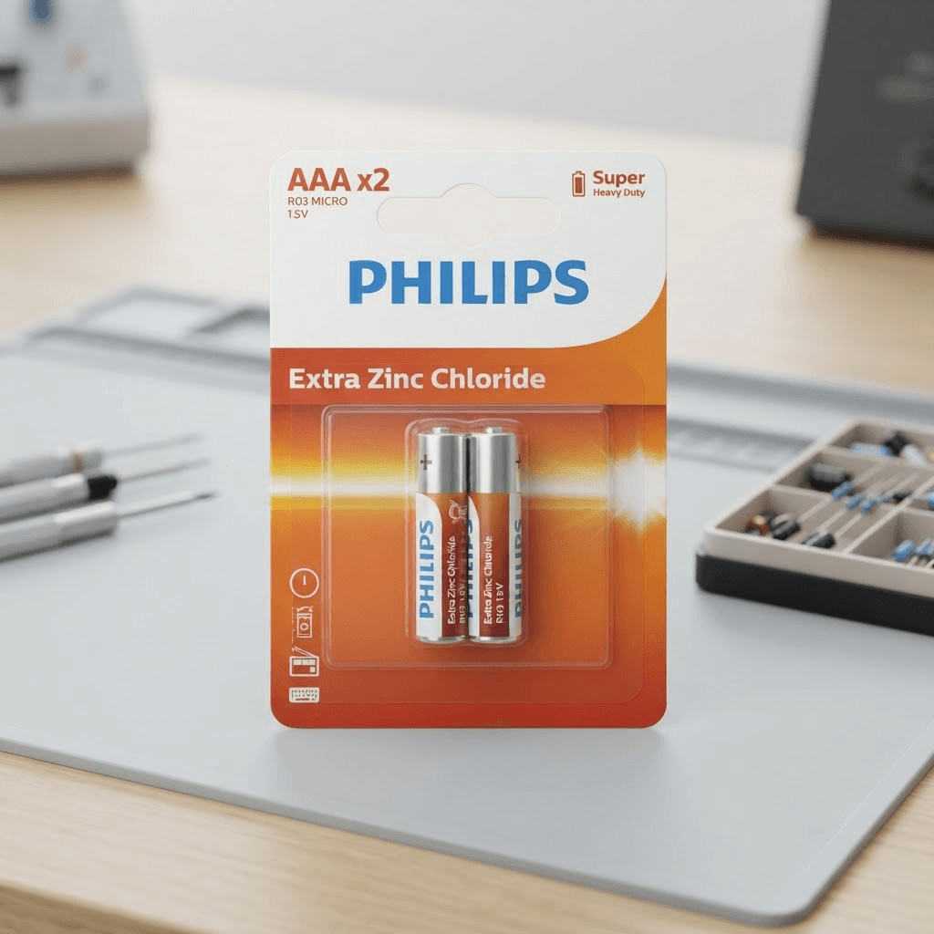 Батарейка Extra Zinc Chloride Philips 2xAAA
