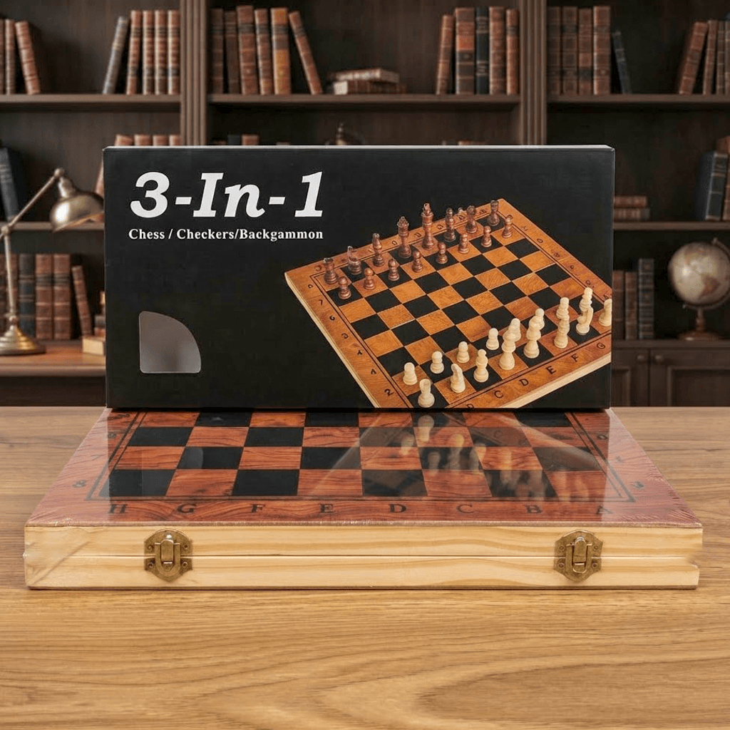 Şahmat Chess, Checkers,Backgammon 3in1 uly G39