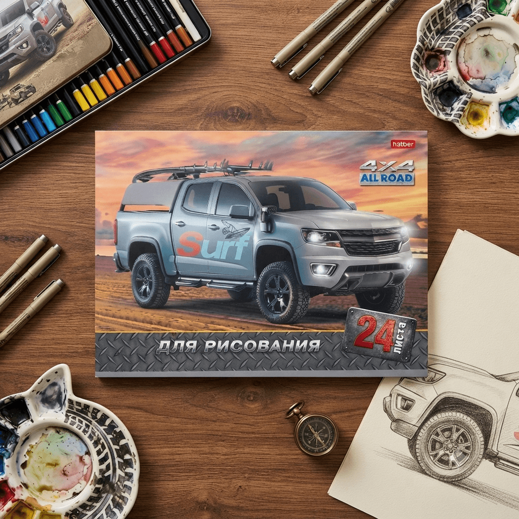 Альбом для рисования 24л А4ф "Jeeping"