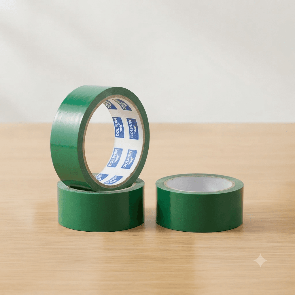Армированный скотч Dolphin Duct Tape, зеленый (48 мм x 10 ярдов)