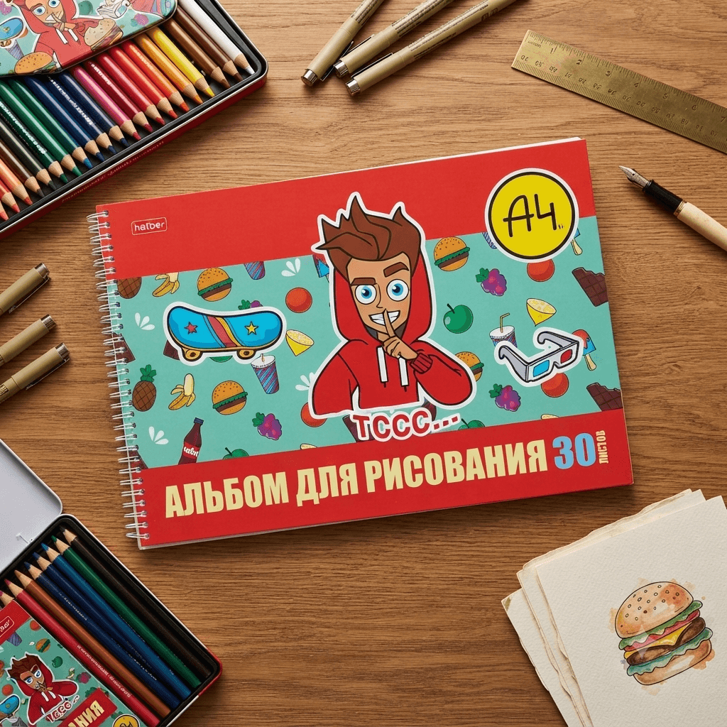 Альбом для рисования 30л А4ф "Влад А4"