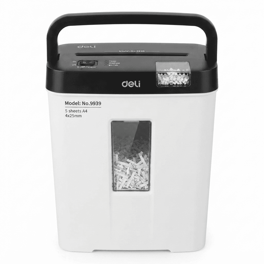 Deli paper shredder No.9939 5sheets A4 4x25mm