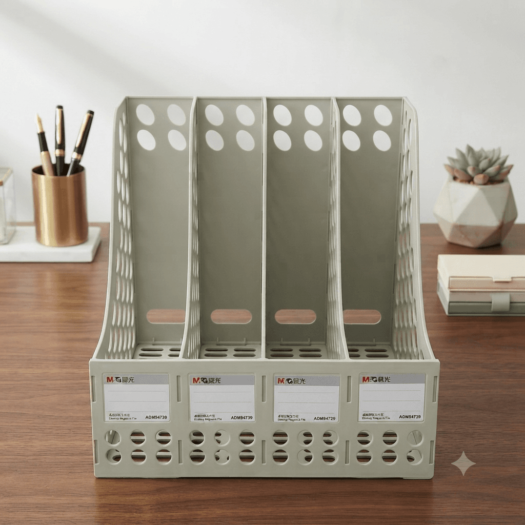 Organaýzer dokument üçin 4 bölümli grey/gök (16/32)