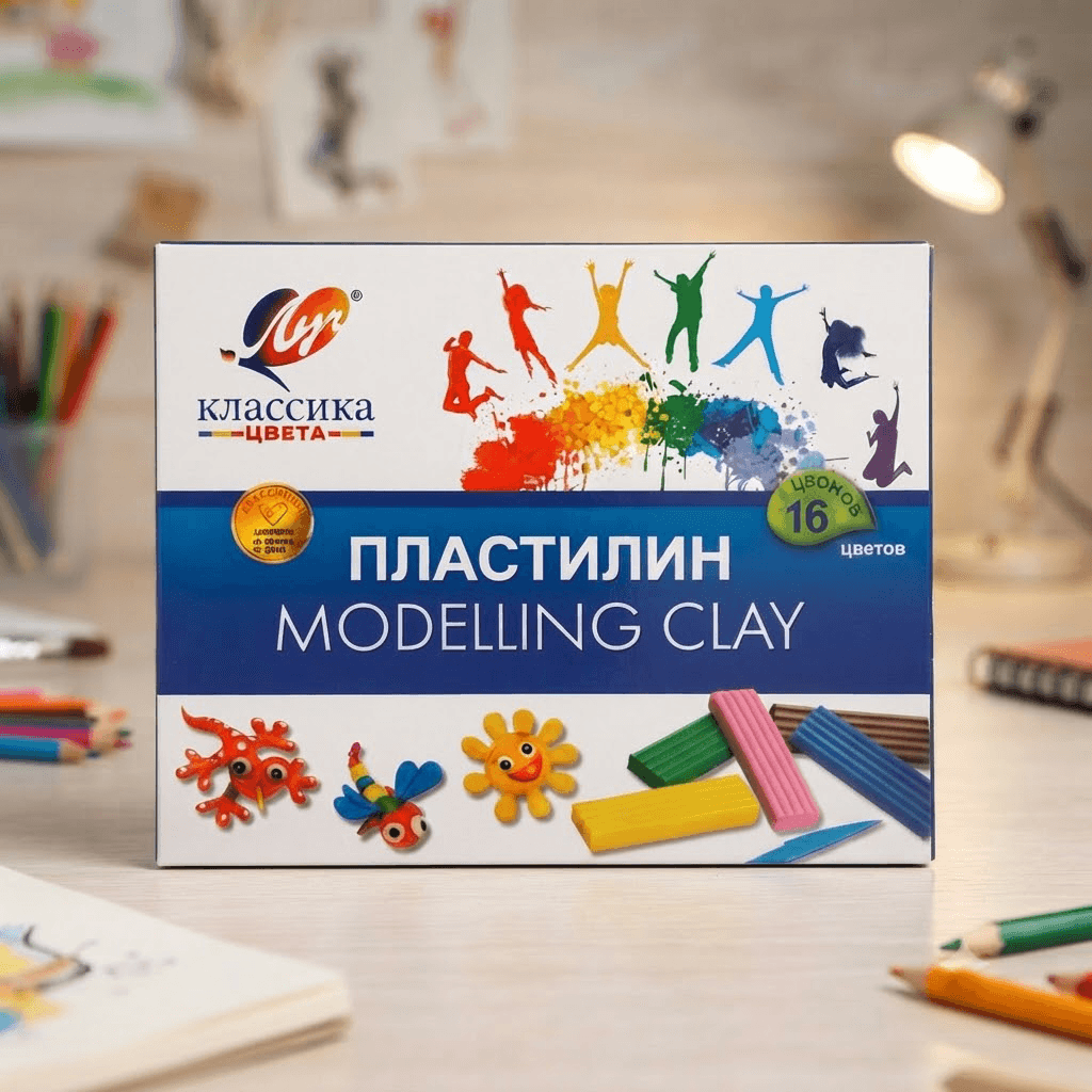 Plastilin 16-renkli klassika Луч
