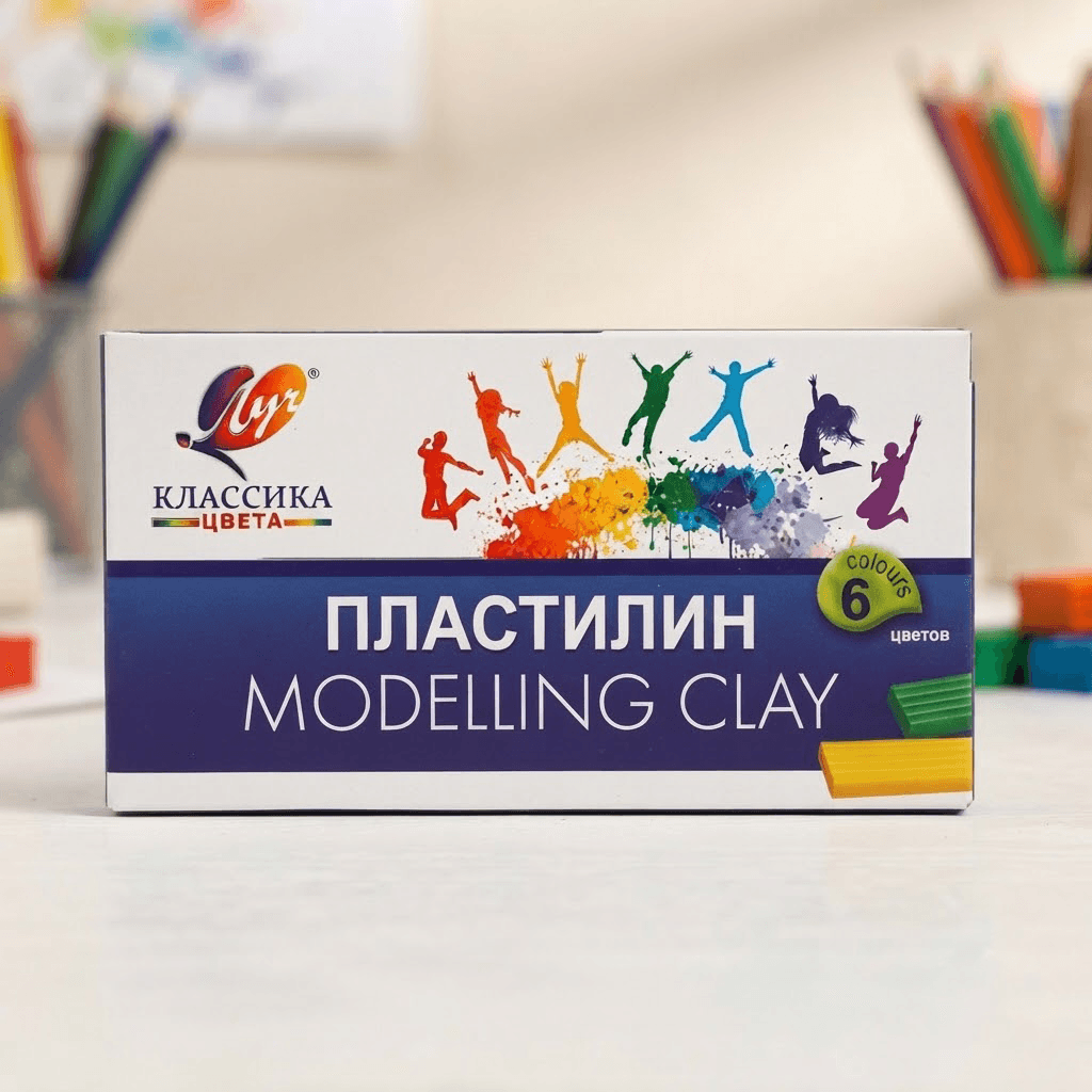 Пластилин 6-цветов классика Луч