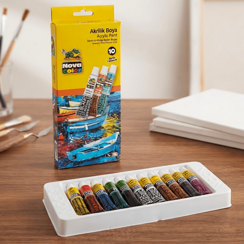 Acrilic Boya Nova color 10renkli