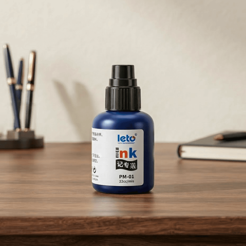 Permanet marker ink Leto PM-01 red black blue — 3