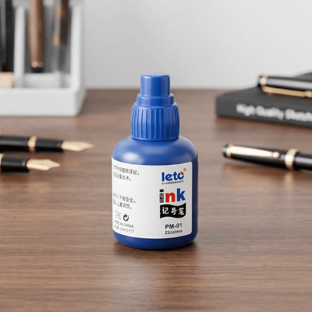 Permanet marker ink Leto PM-01 red black blue