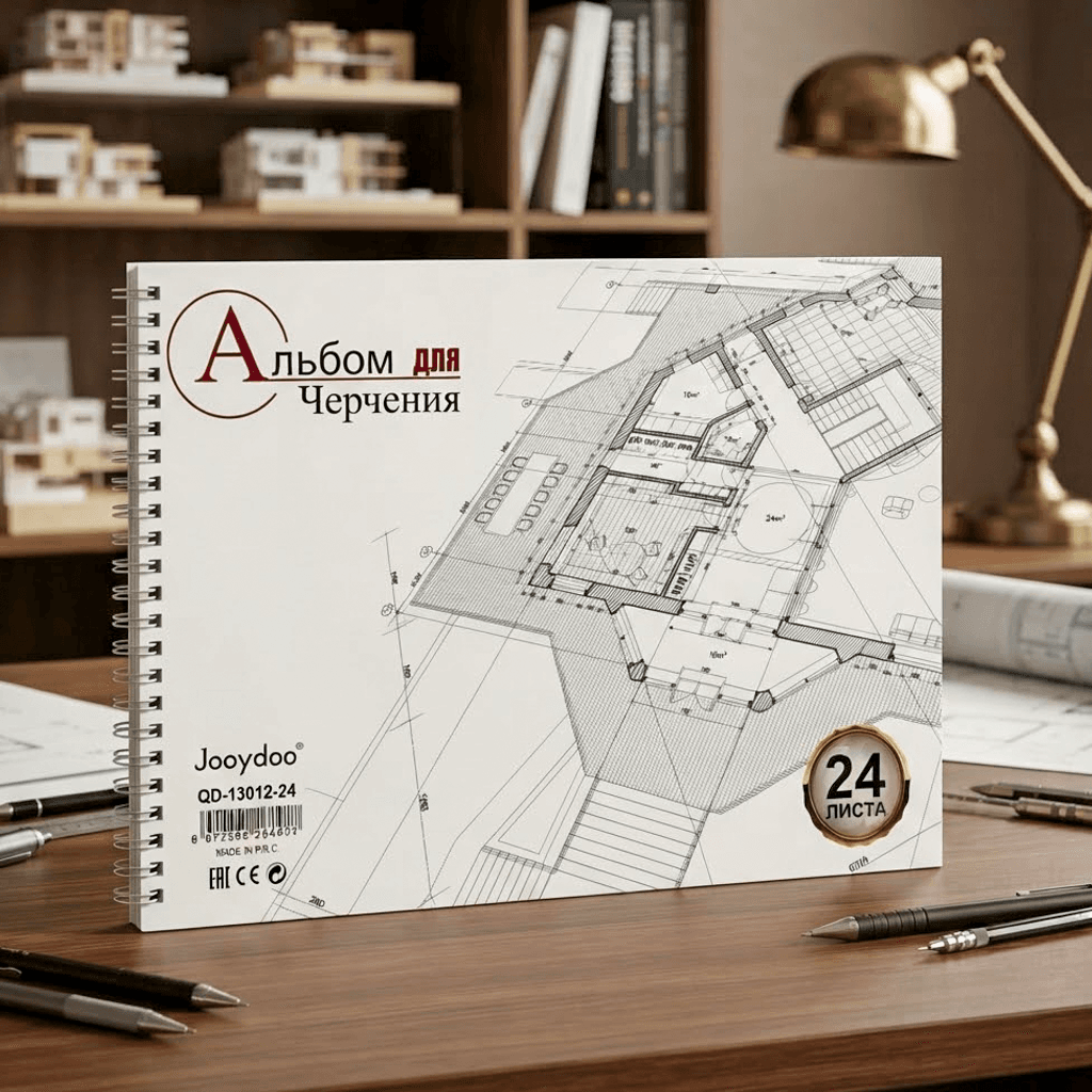 Альбом для черчения А4 24л Jooydoo
