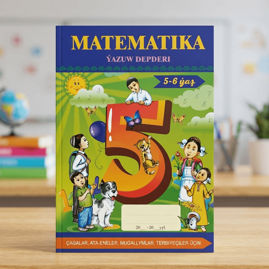Matematika ýazuw depderi 5-6 ýaş B5