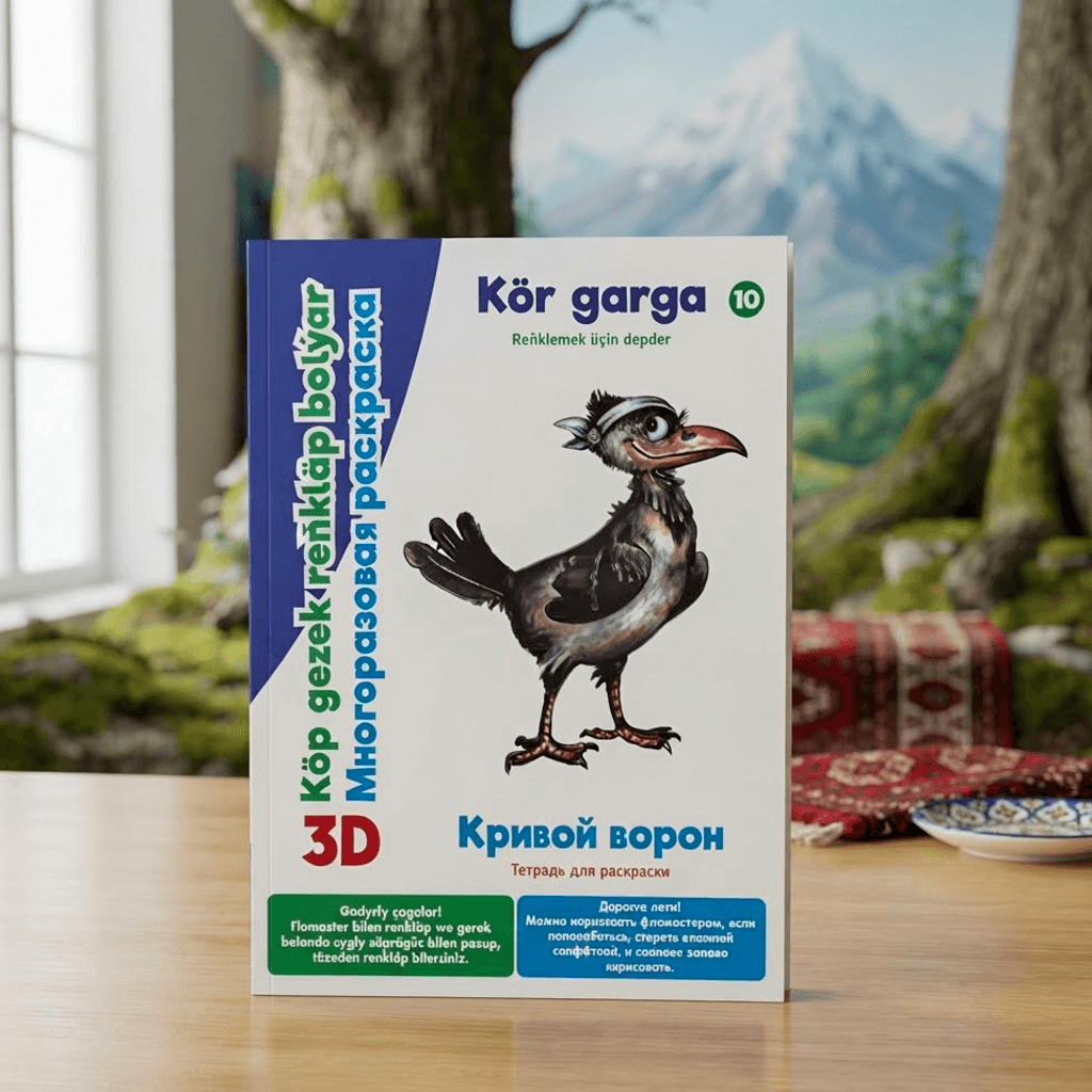 Raskraska 3D köp gezeklik reňkläp bolýar