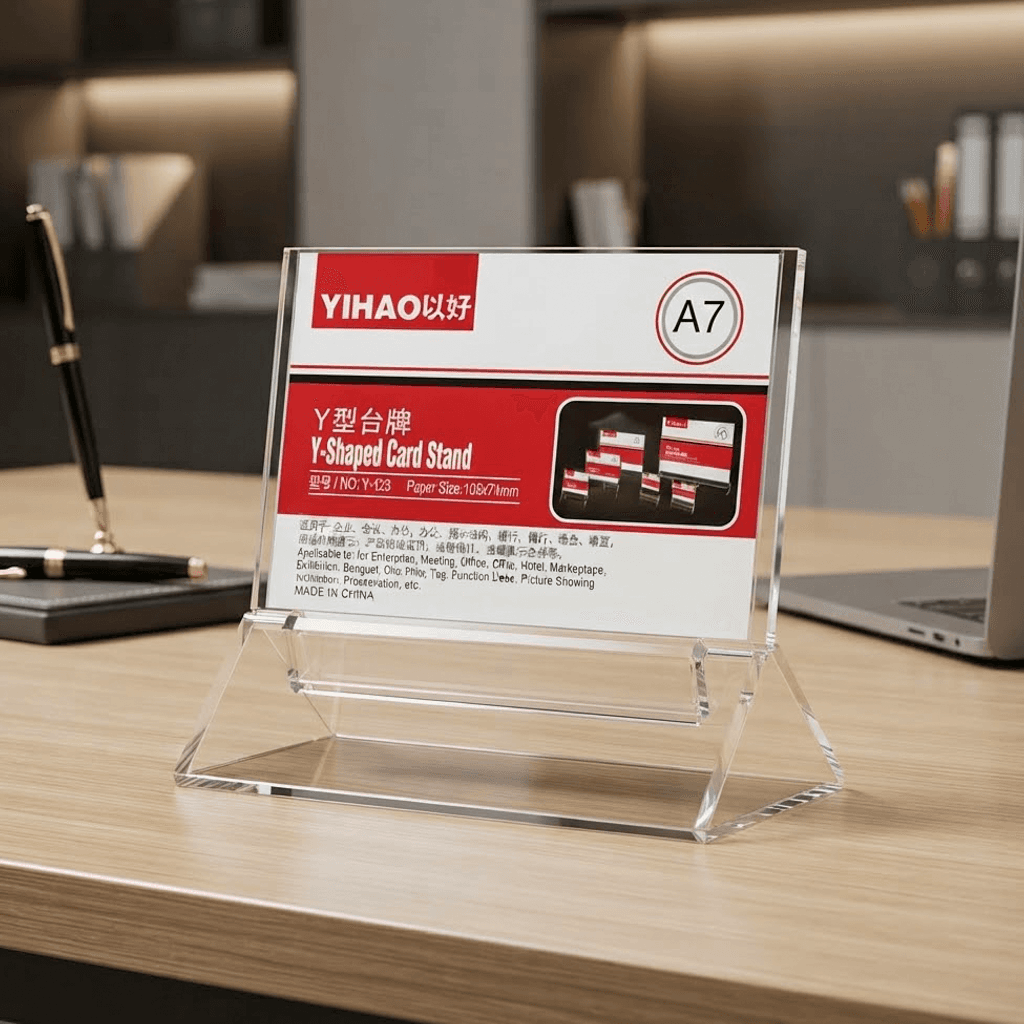 Y-Shaped Card Stand Y-123 Size 105x74mm