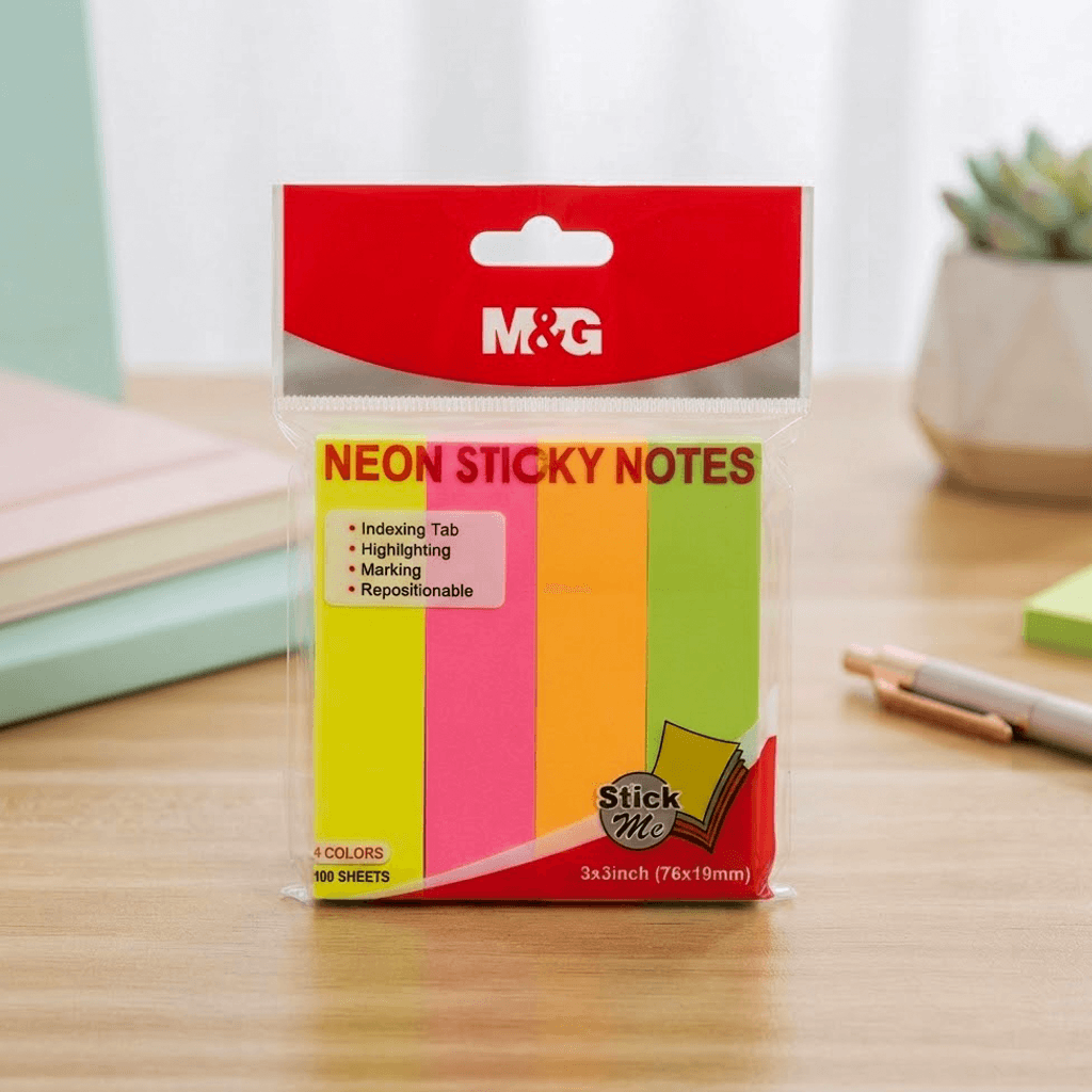 Zametka Neon 4 reňk 76*19mm 400pcs (20/480)