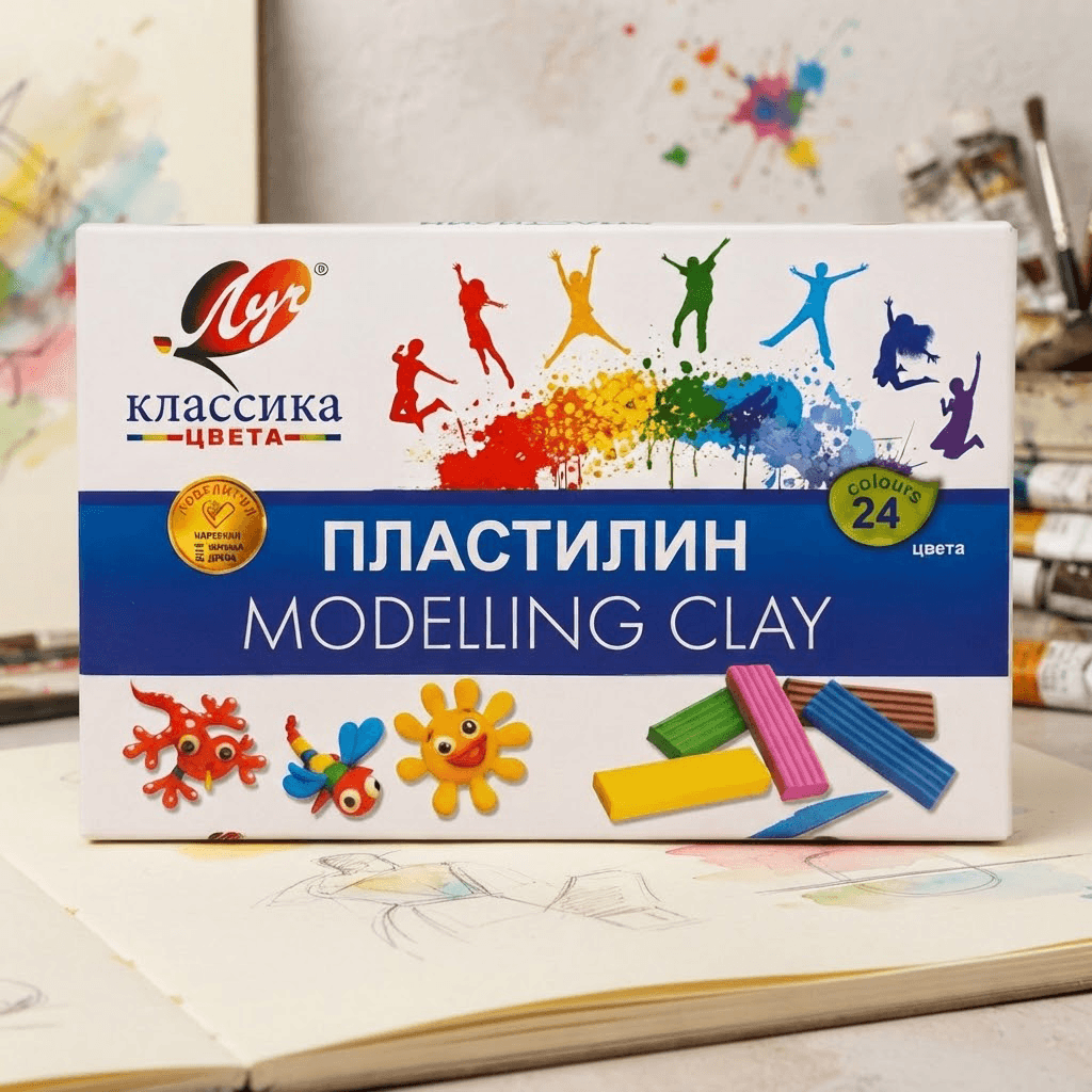 Plastilin 24-renkli klassika Луч