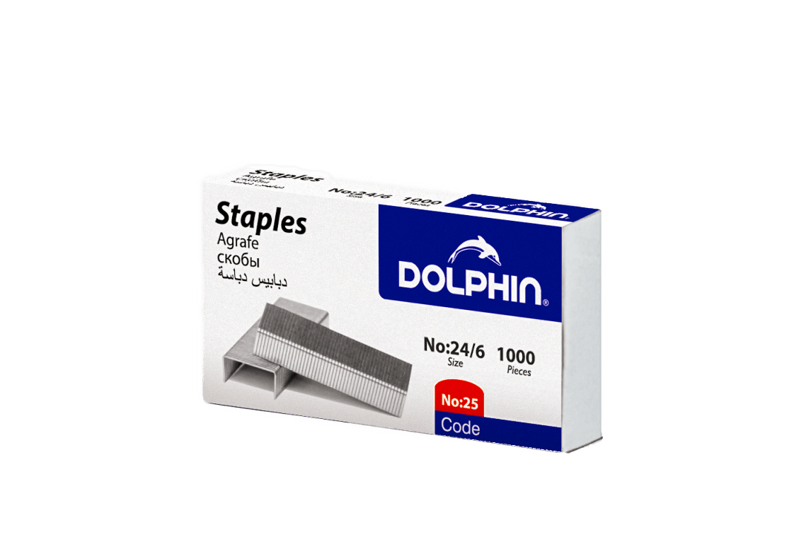 Скобы для степлера 24/6 DOLPHIN
