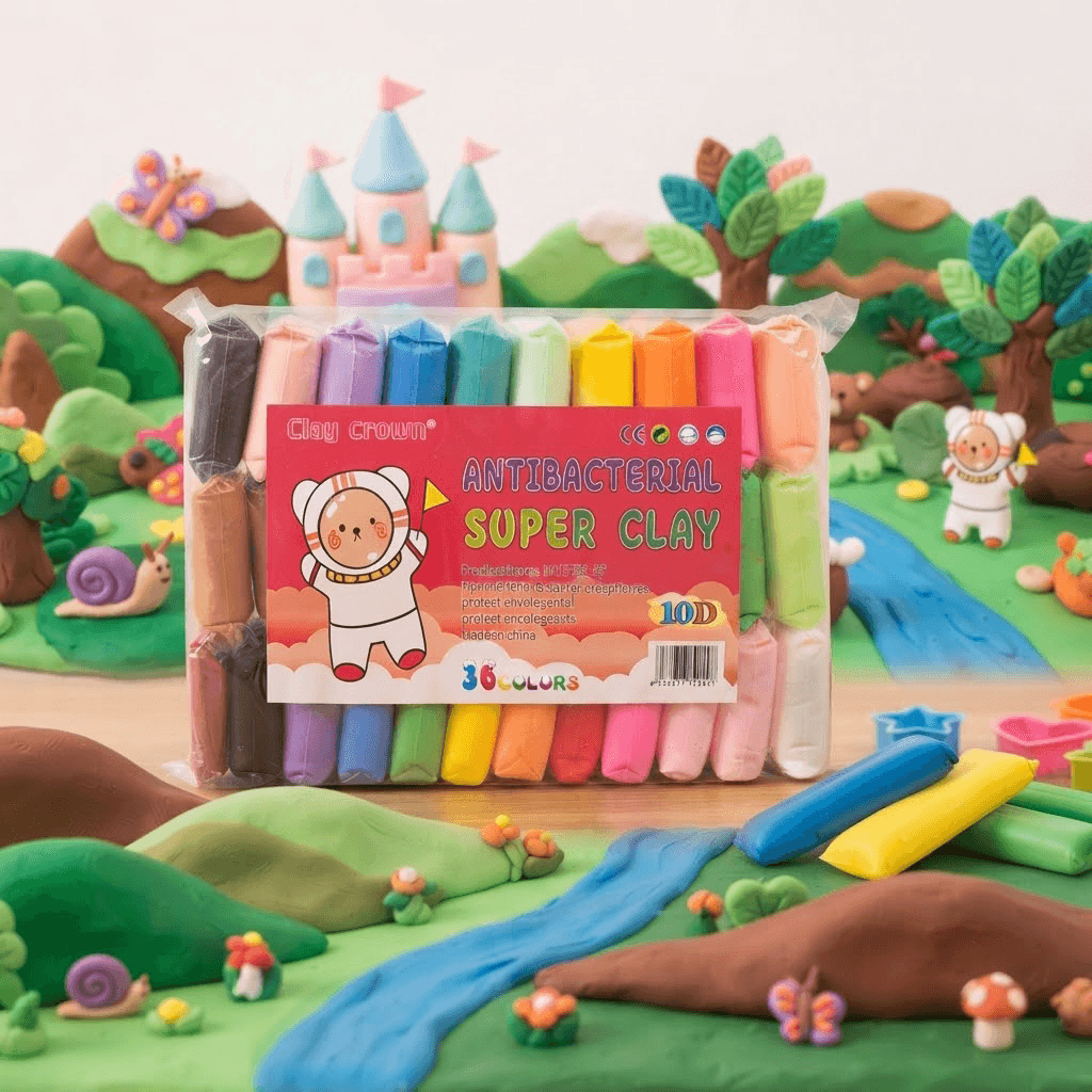 Plastilin wazdushny antibacterial super clay 36 colors