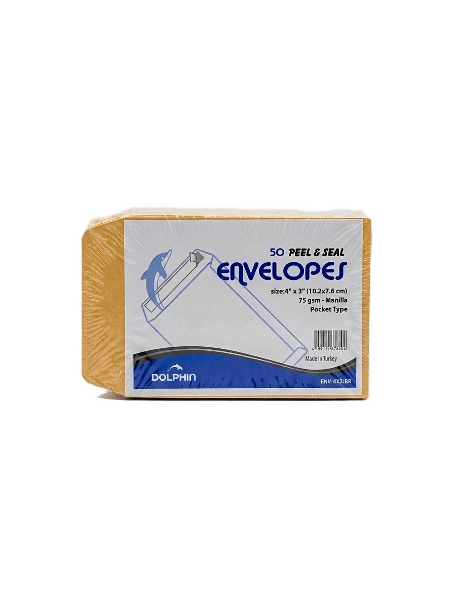 Конверт DOLPHIN envelopes малый коричневый 4x3 ENV-4X3