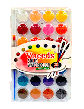 Акварельные краски Vneeds, 28 цветов (артикул V.03.34)