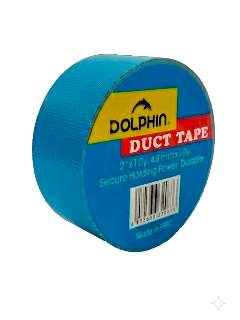 Армированный скотч Dolphin Duct Tape, синий (48 мм x 10 ярдов)