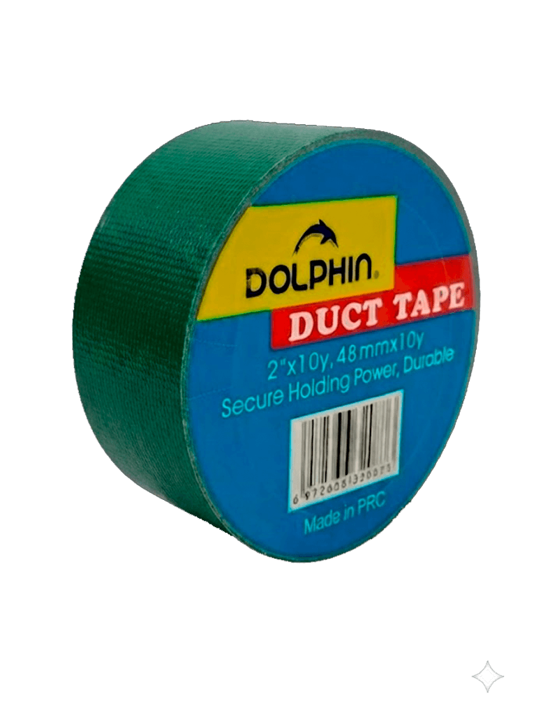 Армированный скотч Dolphin Duct Tape, зеленый (48 мм x 10 ярдов)
