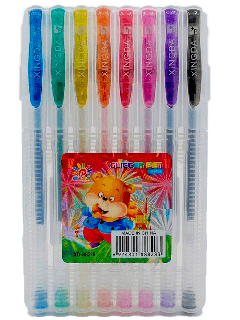 Ручка с блестками 8-цветов XINGDA XD-882-8