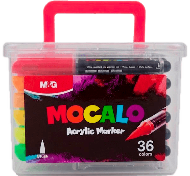 Маркер акриловый в упаковке 36 цветов brush "MOCALO" (30)