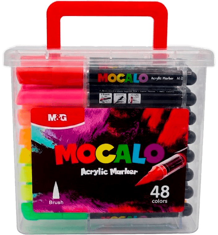 Маркер акриловый в упаковке 48 цветов brush "MOCALO" (20)