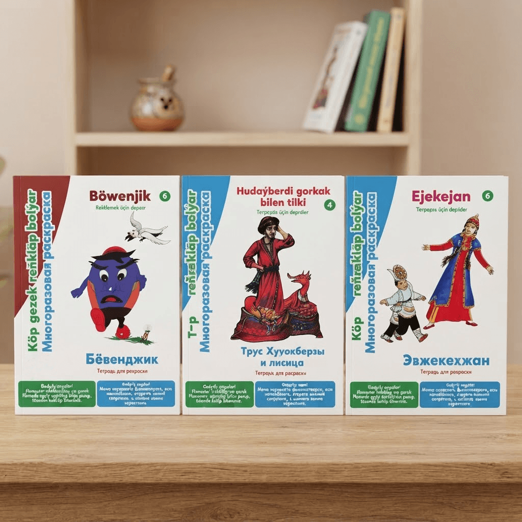 Raskraska 3D köp gezeklik reňkläp bolýar — 3