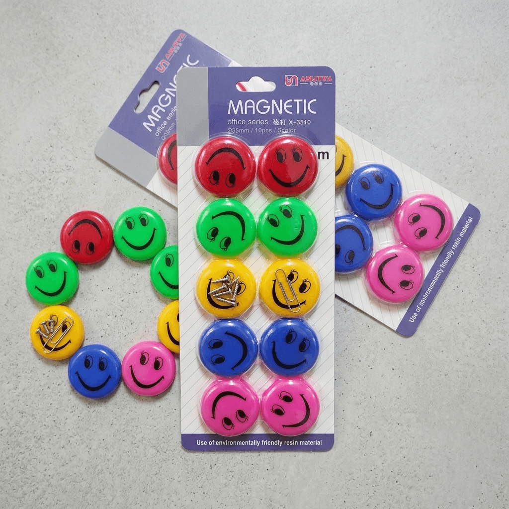 Magnit smaylik X-3510 35mm 10pcs 5color