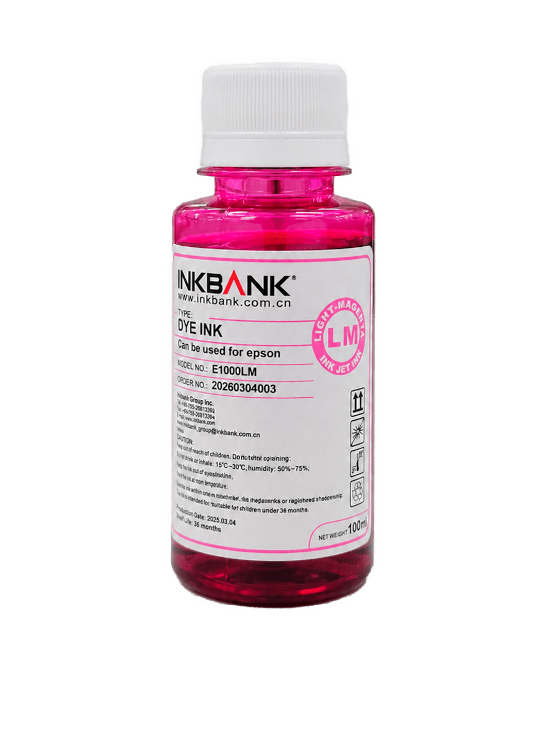 Чернила для принтера Light Magenta (Светло-пурпурный), 100 мл, INKBANK