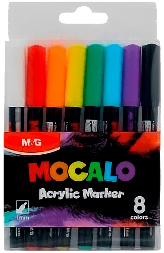 Акриловый маркер 8 цветов MOCALO T80G9 (24/192)